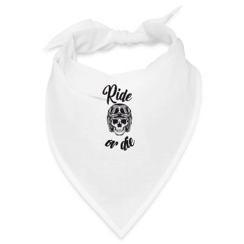 reiten oder sterben - Bandana - Weiß - Vorne