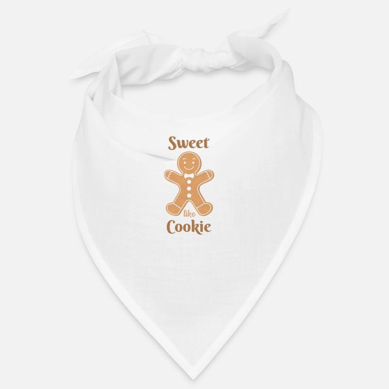 Doux comme un biscuit - Gingerbread Male - Bandana - blanc