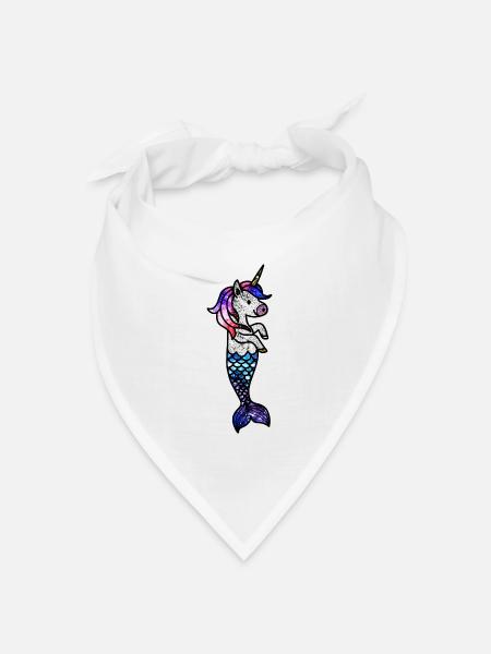 Licorne de la mer cosmique - Bandana - blanc - Devant
