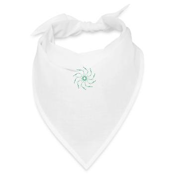 flower | Windrad | Mandala | Muster Vectorgraphic - Bandana - Weiß - Vorne