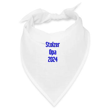 Stolzer Opa 2024 – Perfekt für frischgebackene Opa - Bandana - Weiß - Vorne