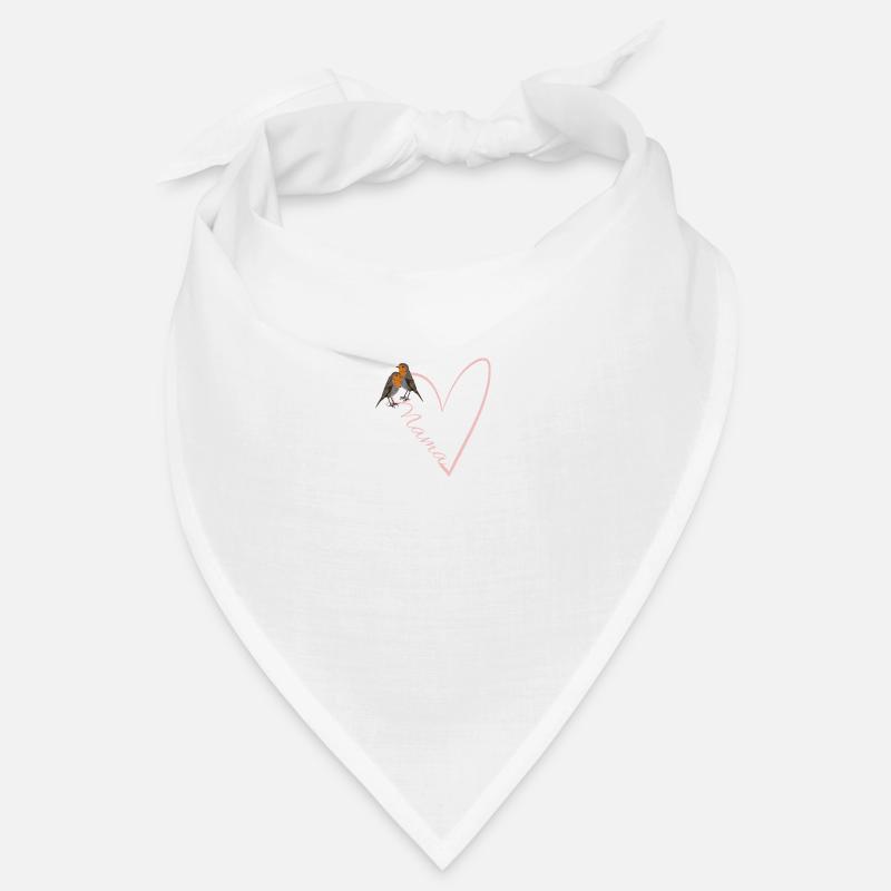Mama Rotkehlchen mit Herz Geschenk Muttertag Bandana