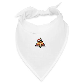 Echse Gecko Weihnachten Cool - Bandana - Weiß - Vorne