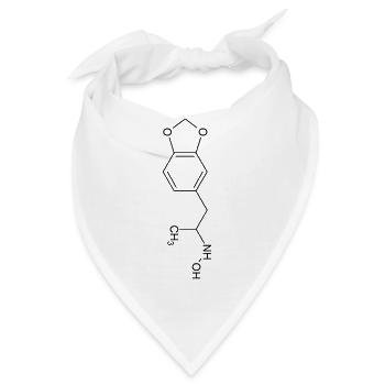MDMA Strukturformel - Bandana - Weiß - Vorne