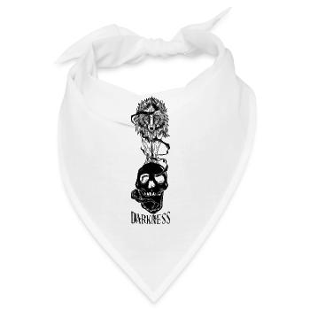 Einsamer Wolf mit Totenkopf. - Bandana - Weiß - Vorne
