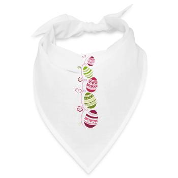 Ostern Ostereier Eiersuche - Bandana - Weiß - Vorne