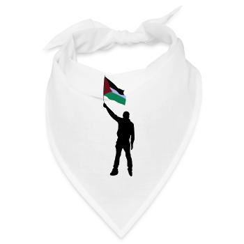 freies Palästina - Bandana - Weiß - Vorne
