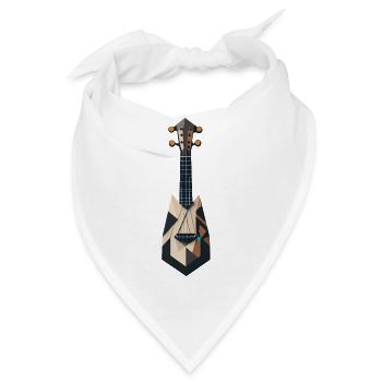 Abstrakte Ukulele - Bandana - Weiß - Vorne
