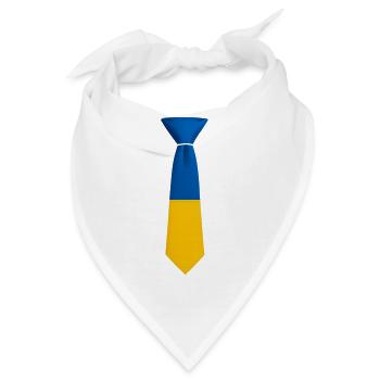 Blau-gelber Farbblock bindet - Bandana - Weiß - Vorne