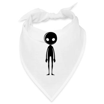 Alien Außerirdischer - Bandana - Weiß - Vorne