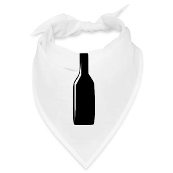 Wein Weinflasche Geschenk Weintrinker - Bandana - Weiß - Vorne