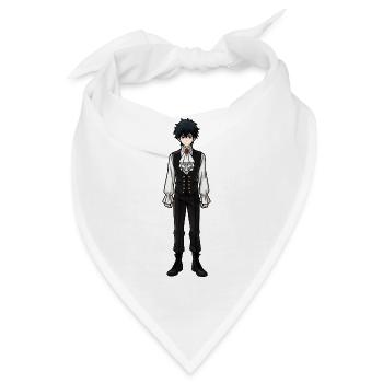 Victorianischer Frack mit Rüschen - Bandana - Weiß - Vorne