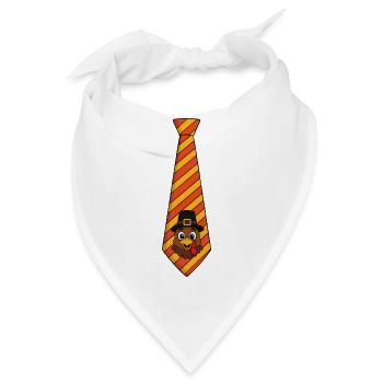 Herbst, Herbst, Truthahntag, Thanksgiving-Dinner - Bandana - Weiß - Vorne