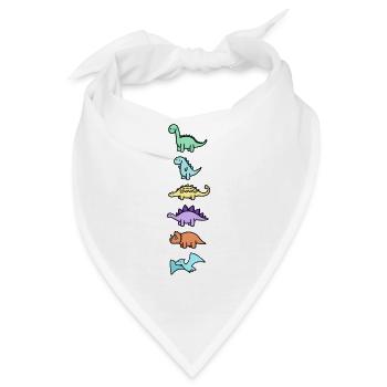 Süße Dinos - Bandana - Weiß - Vorne