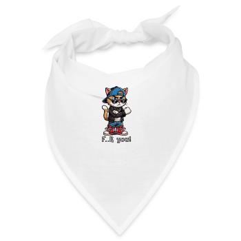 F.. k dich! - Bandana - Weiß - Vorne