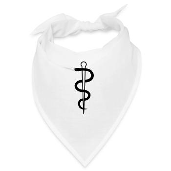 Krankenschwester Schlangensymbol - Bandana - Weiß - Vorne