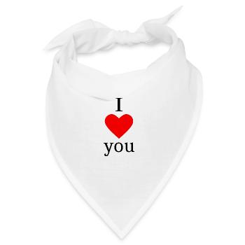 rotes Herz rot Herzen rot Herz Geschenk - Bandana - Weiß - Vorne