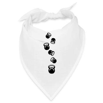 Hantel gewichte icon - Bandana - Weiß - Vorne