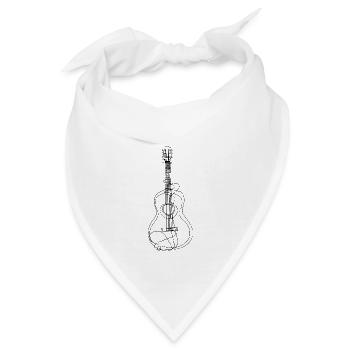 Gitarre Gitarrist - Bandana - Weiß - Vorne