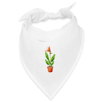 Strelitzie - Bandana - Weiß - Vorne
