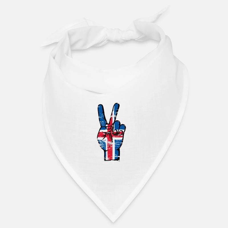 Drapeau de l’Islande Paix Victoire Symbole Utilisé Bandana
