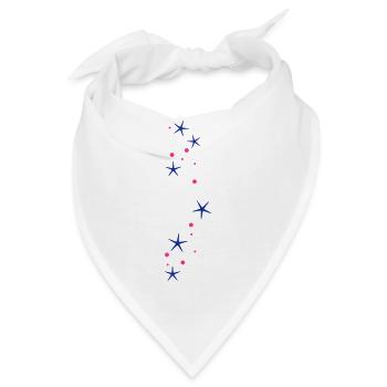 Sternchen Glitzer - Bandana - Weiß - Vorne