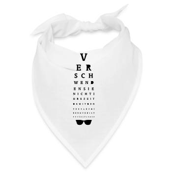 Sehtest / Eye Test - Bandana - Weiß - Vorne