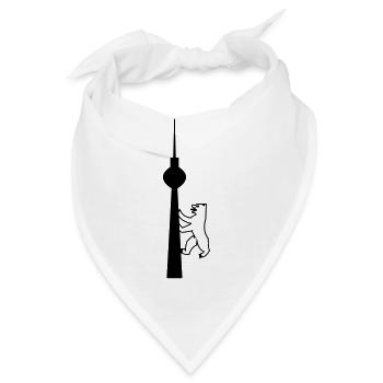 BERLINER FERNSEHTURM - Berlin Souvenirs - Bandana - Weiß - Vorne