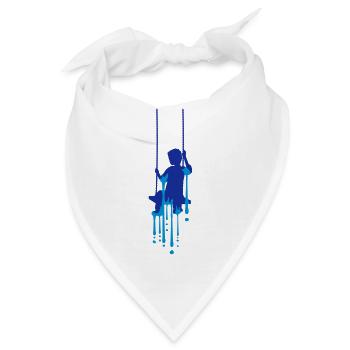 schaukeln nass schmelzen graffiti tropfen silhouet - Bandana - Weiß - Vorne