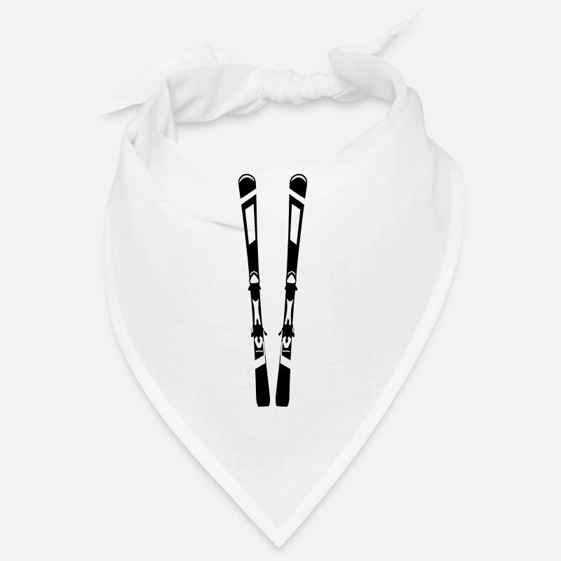 Ski, Skier - Bandana - Weiß
