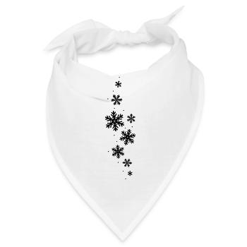 Eiskristalle Glitzer - Bandana - Weiß - Vorne