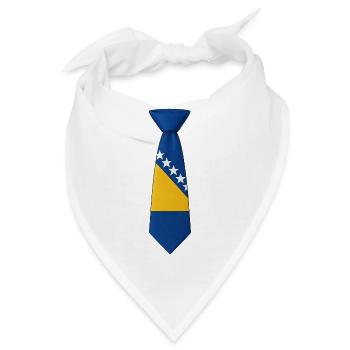 Bosnia Tie – Flaggendesign - Bandana - Weiß - Vorne