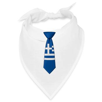 Griechenland-Krawatte – Flaggendesign - Bandana - Weiß - Vorne