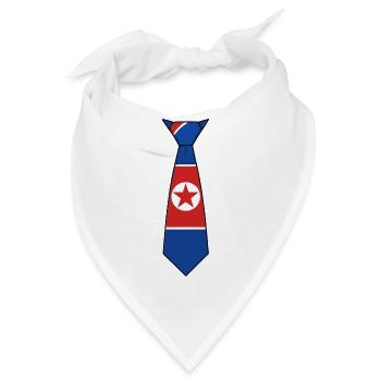 North Korea Tie – Flaggendesign - Bandana - Weiß - Vorne