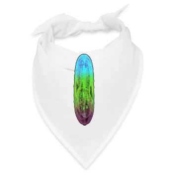 Bunte Röntgen Gurke Vegan - Bandana - Weiß - Vorne