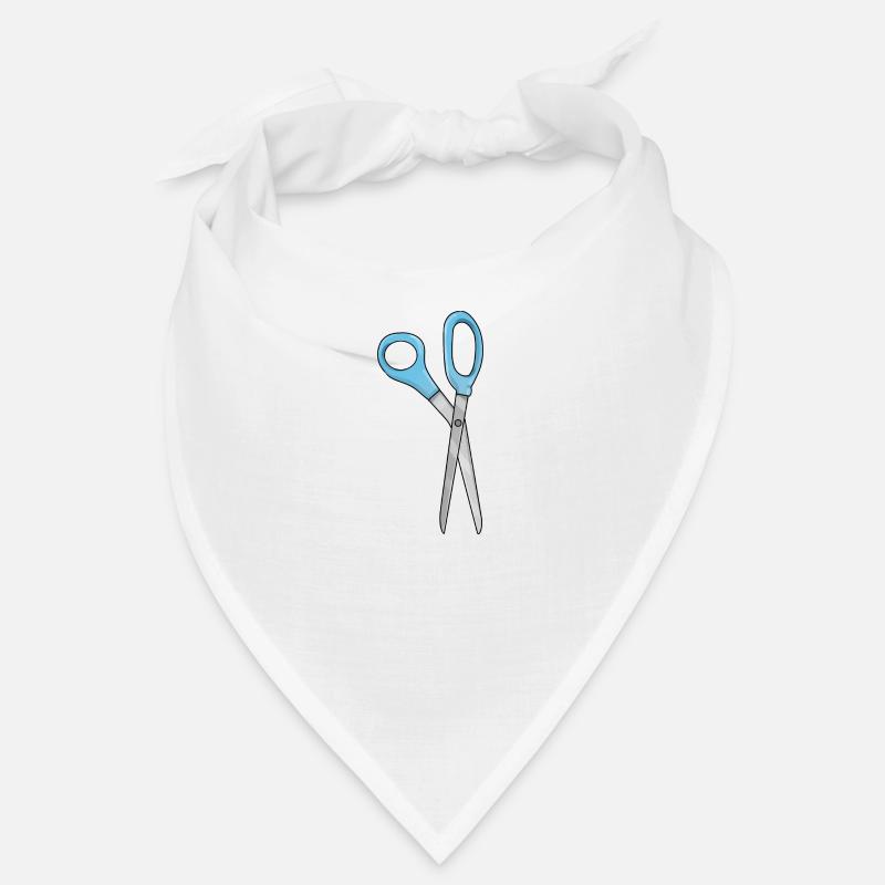 Schere - Bandana - Weiß