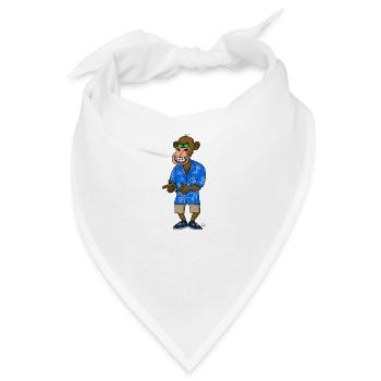 Crypto Affe zeigt Fingerpistole (Crypto Ape) - Bandana - Weiß - Vorne
