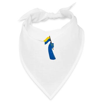 ukraine, ukraine flag, ukrainian flag, ukrainian - Bandana - Weiß - Vorne