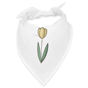 Tulpe - Bandana - Weiß - Vorne