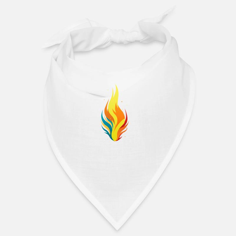 Flamme - Bandana - Weiß