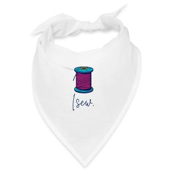 Nähgarn Kunstmotiv - Bandana - Weiß - Vorne