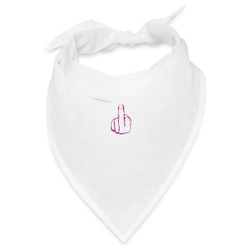 Fuck Off Mittelfinger fuck off Fuck You - Bandana - Weiß - Vorne