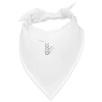 Polygon Fuchs – Geometrisches Kunstwerk - Bandana - Weiß - Vorne