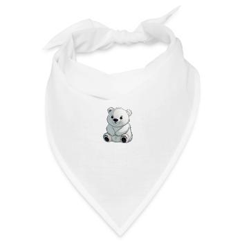Comic Eisbär - Bandana - Weiß - Vorne