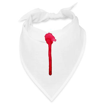Ein verlaufender Farbklecks - Bandana - Weiß - Vorne