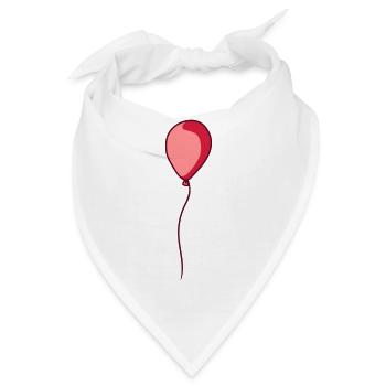 Glaenzender schwebender Luftballon - Bandana - Weiß - Vorne