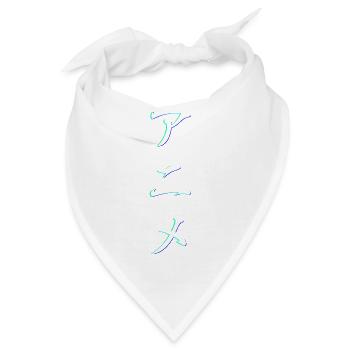 Anime Glitch Vaporwave Effekt Kanji Japan Schrift - Bandana - Weiß - Vorne