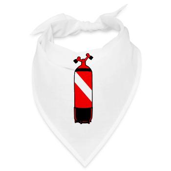 Tauchflasche DIN von Scuba.Style - Bandana - Weiß - Vorne