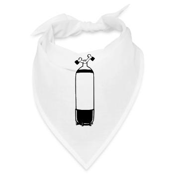Tauchflasche DIN Outline von Scuba.Style - Bandana - Weiß - Vorne
