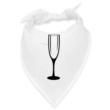 sekt glas - Bandana - Weiß - Vorne